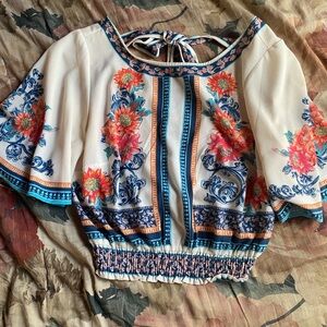 Floral Boho Crop Top